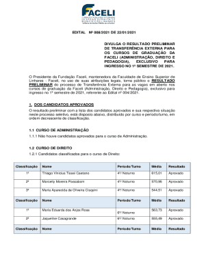 Preenchível Disponível DIVULGA O RESULTADO PRELIMINAR Fax Email ...