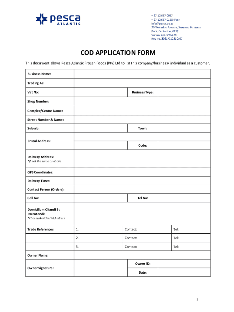 Cod Application Deadline at Elena Williams blog