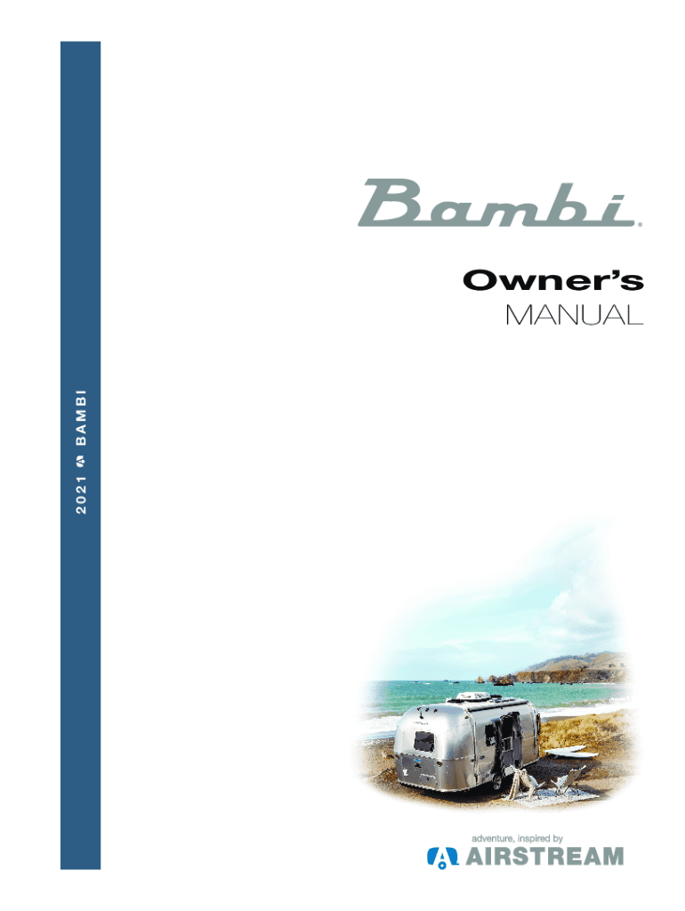 Fillable Online Airstream Bambi Travel Trailer Owners Manual Fax Email