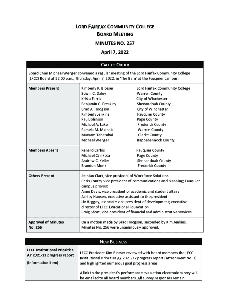 Fillable Online It's official Lord Fairfax Community College now
