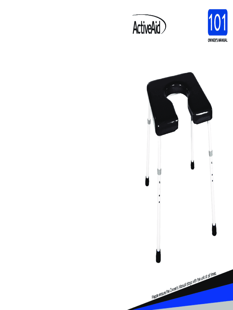 Fillable Online ActiveAid 101 Raised Toilet Seat and Shower Chair at