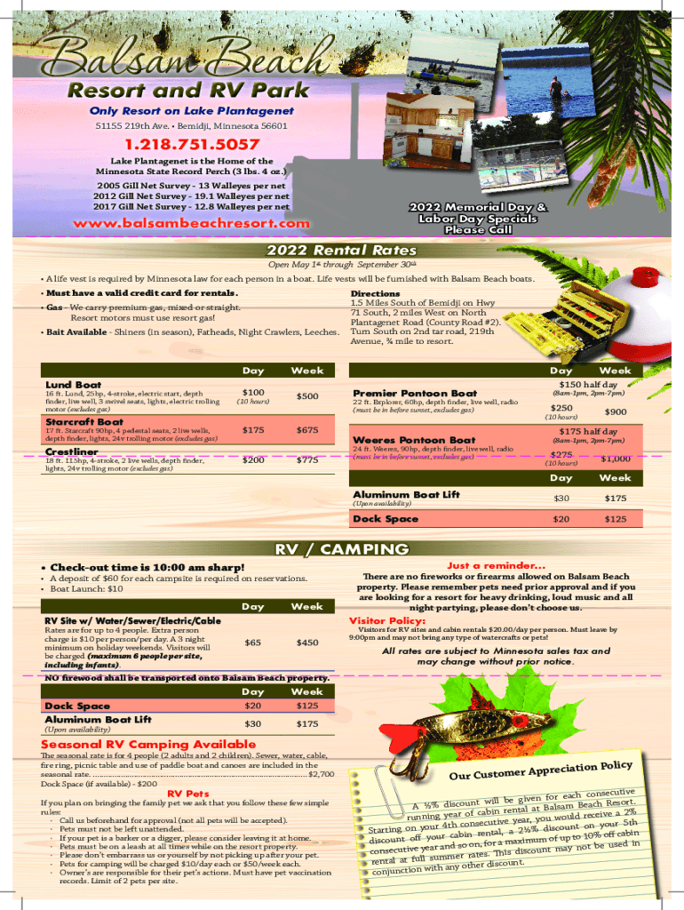 Fillable Online Lake MinnesotaGo Fishing, Boating or Take