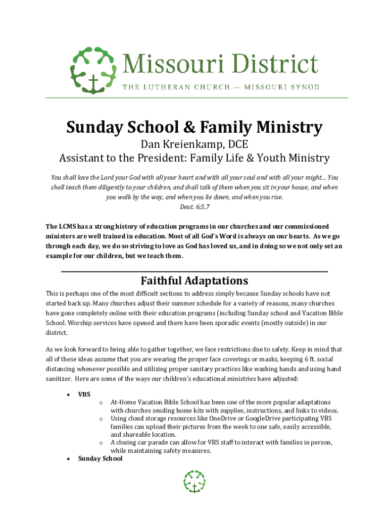 Fillable online kids sunday school place children s ministry resources