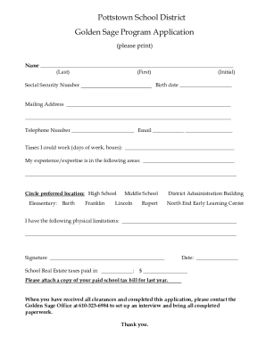 GOLDEN SAGE PROGRAM TAX EXCHANGE PROGRAM