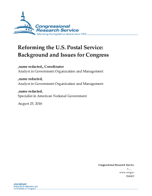 Reforming the U.S. Postal Service
