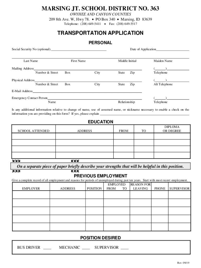 Fillable Online Marsing ID information about the city and its