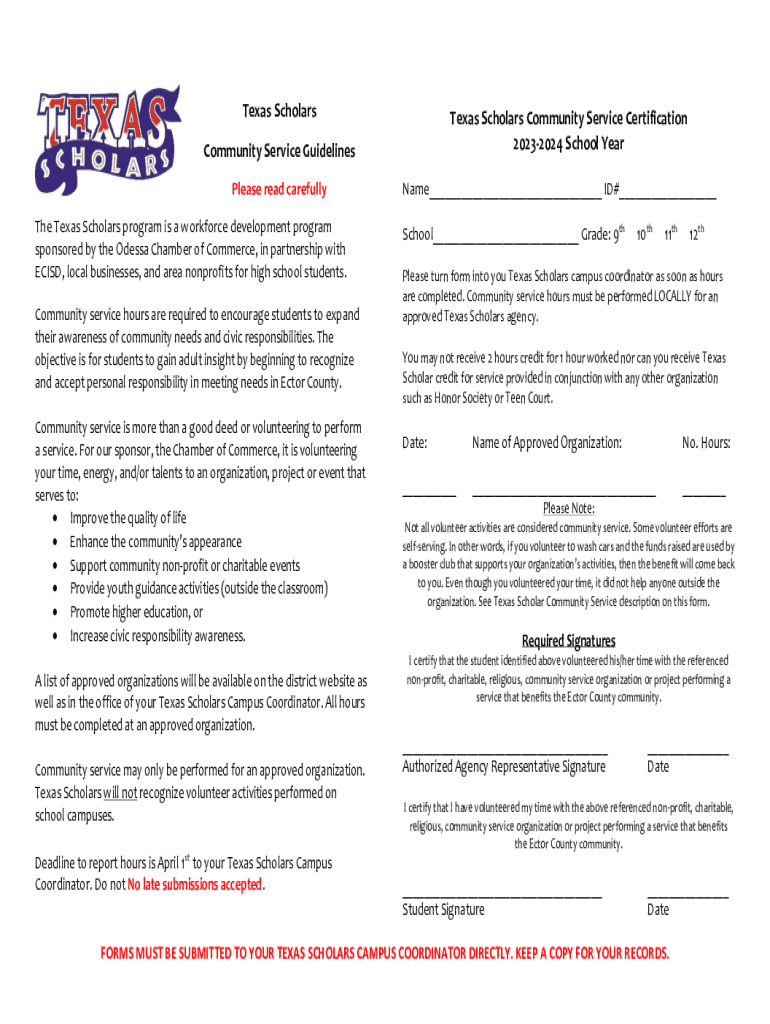 Fillable Online Getting Started Why should you be a Texas Scholar? How