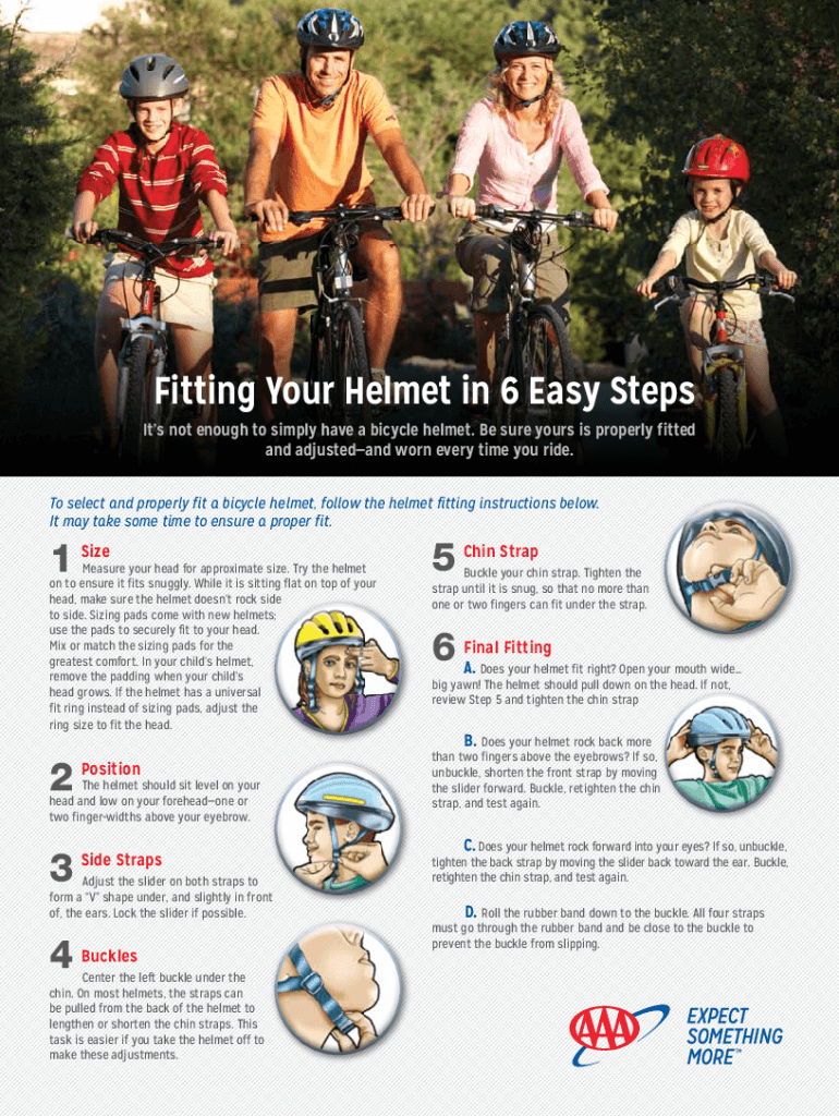 Fillable Online Fitting Your Helmet in 6 Easy Steps Fax Email Print