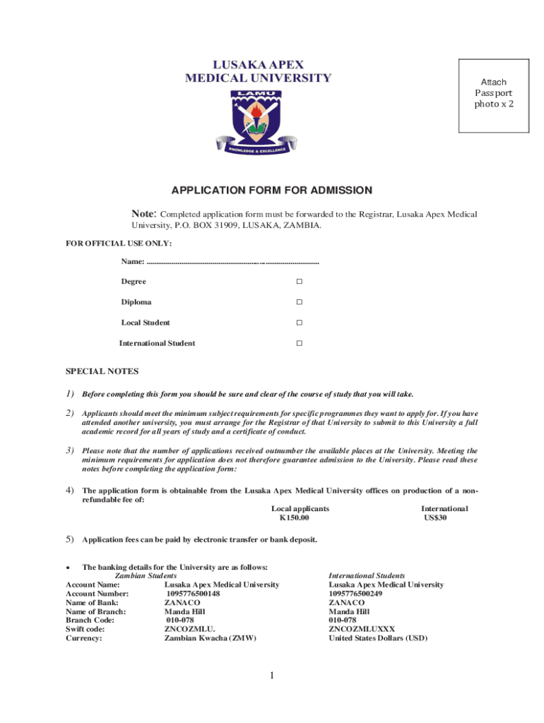 Fillable Online Completed application form must be forwarded to the ...