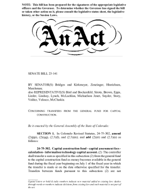 SENATE BILL 23-141 BY SENATOR(S) Bridges and ...