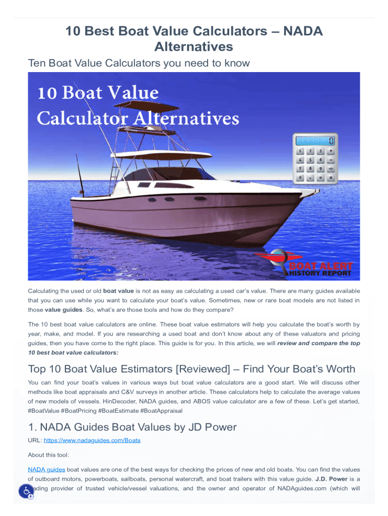 Fillable Online Better Than NADA Real Time Boat Price Checker Tool Fax