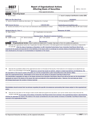 Cost basisfund mergers, return of capital and other ...