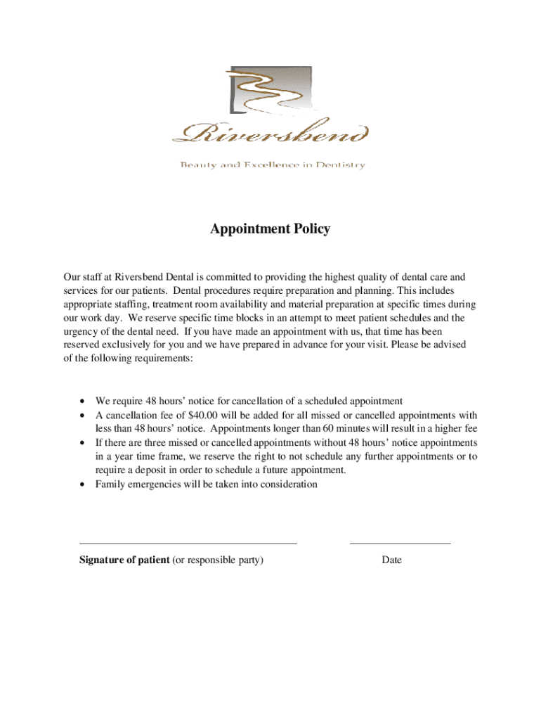 Fillable Online River's Bend Dentistry Dentist in Chester, Virginia