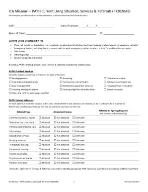 Fillable Online PATH Data Collection Forms - ICA Missouri Knowledge ...