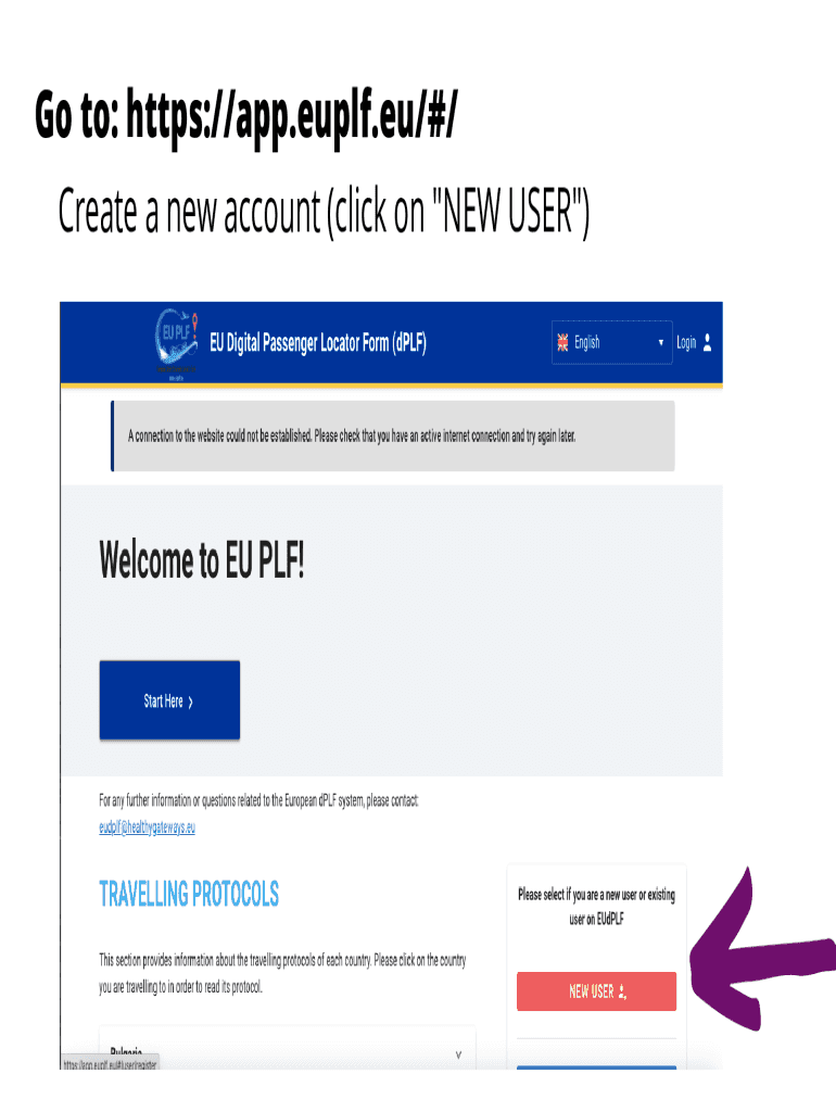 Fillable Online How to fill passenger locator form for FranceEu plf
