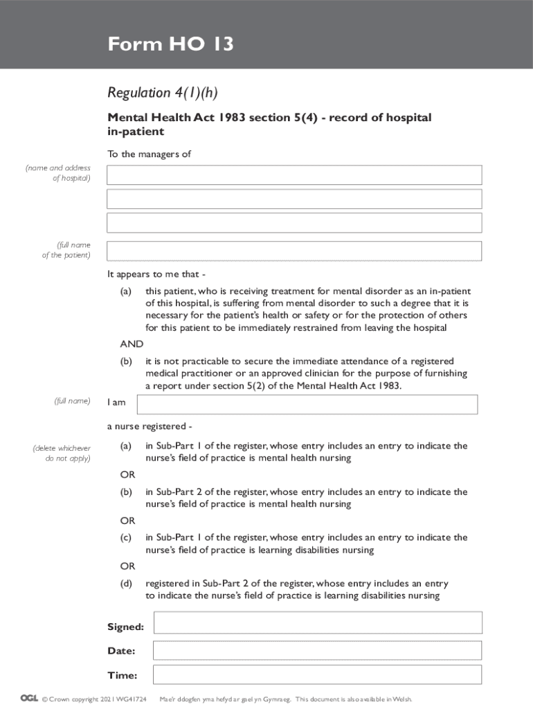 Fillable Online Section 5 2 Mental Health Act Form Fax Email Print 