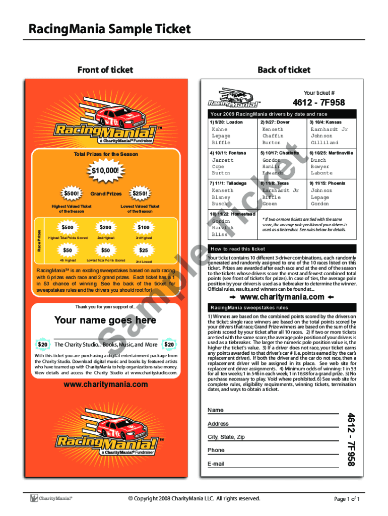 Fillable Online 10 Best Free Printable Admit One Ticket Templates Fax ...
