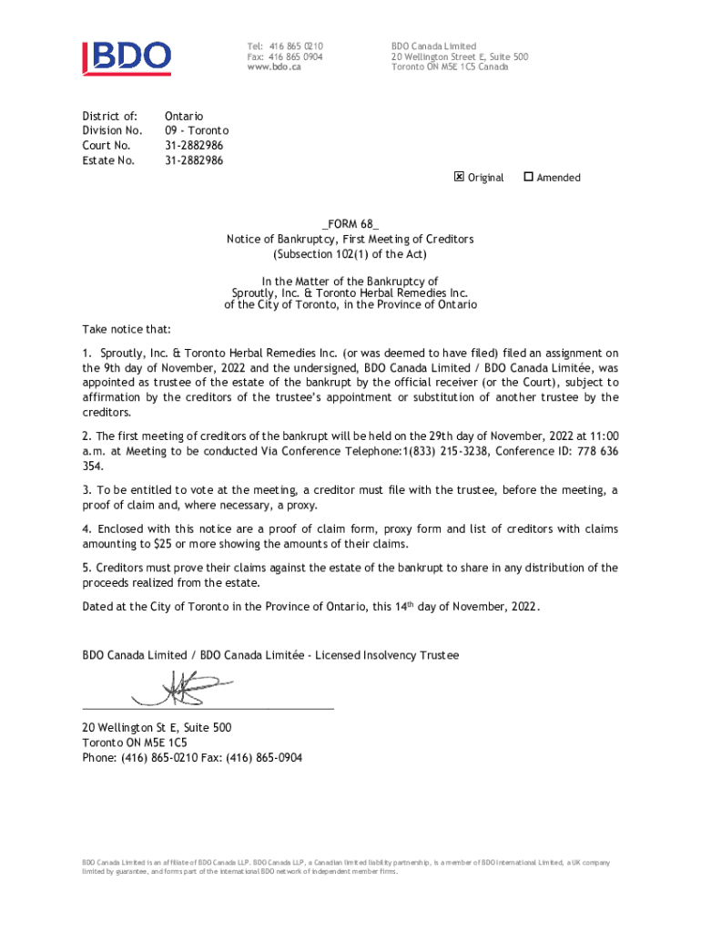 Fillable Online BDO Toronto - Professional Services Fax Email Print ...