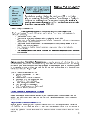 Fillable Online Age-Appropriate Transition Assessments and Resources ...