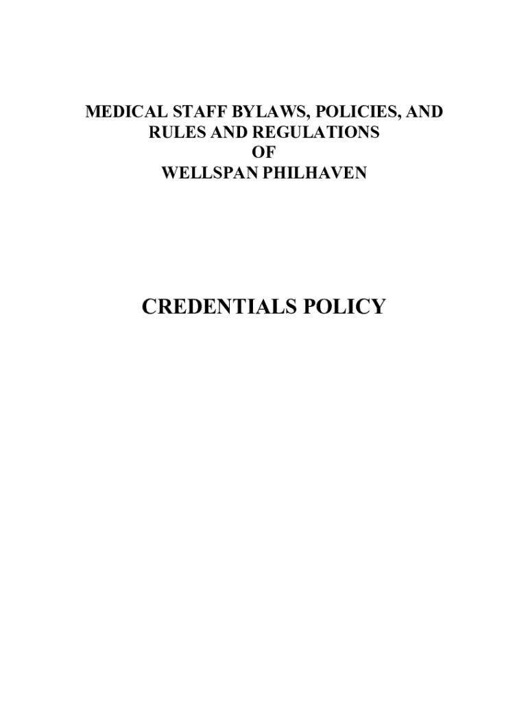 Fillable Online BYLAWS RULES AND REGULATIONS OF THE MEDICAL Fax