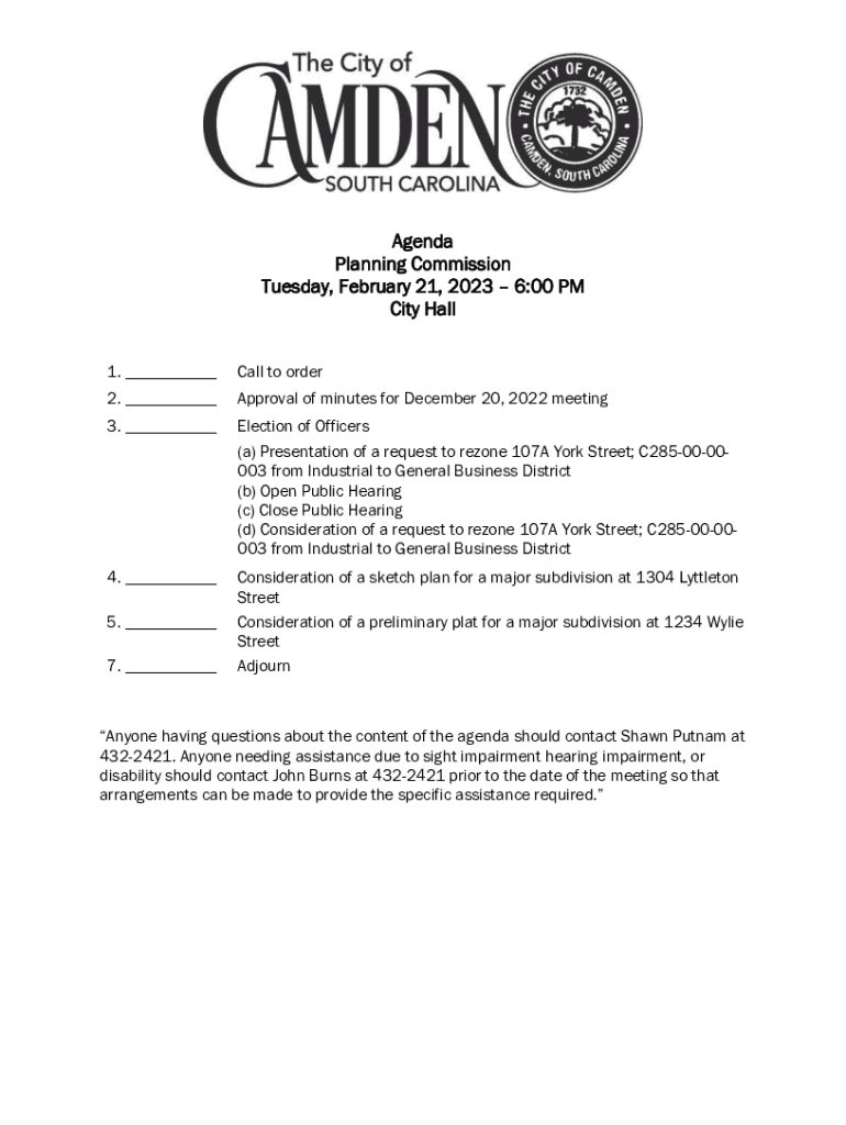 Fillable Online (a) Presentation of a request to rezone 107A York ...