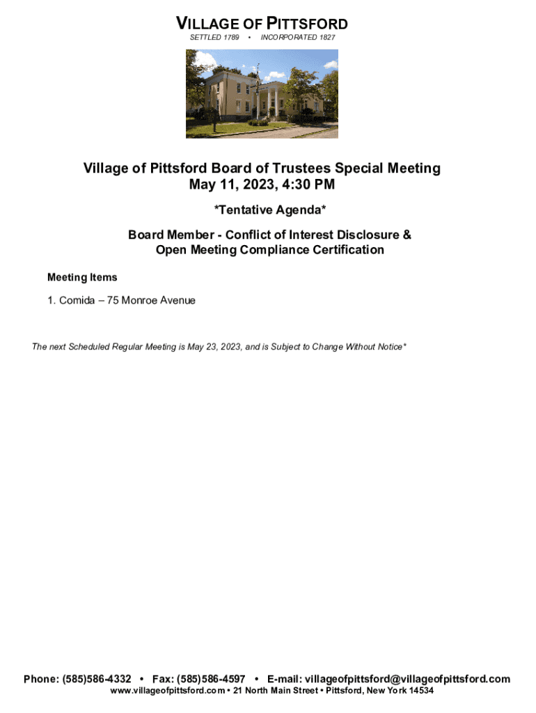 Fillable Online News Village of Pittsford, New York Fax Email Print