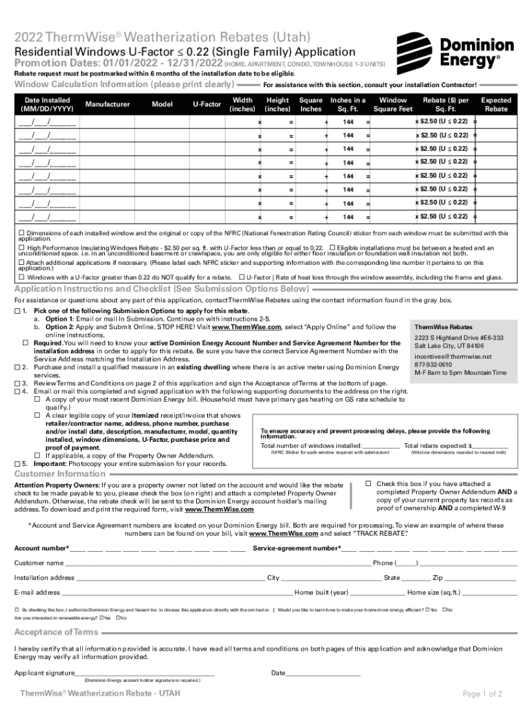 Fillable Online Tax Rebate for Replacing Windows Utah Fax Email Print