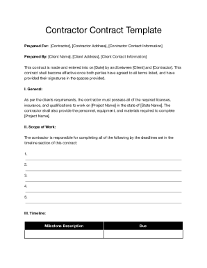 Free Painting Contract Template - PDFWord - eForms