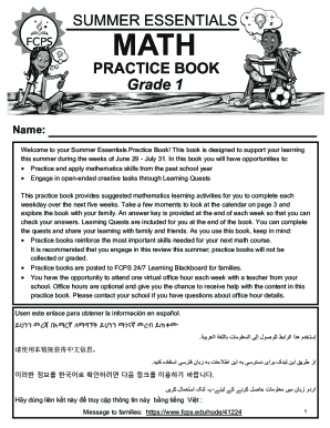 Fillable Online PRACTICE BOOK Grade 1 Fax Email Print - pdfFiller