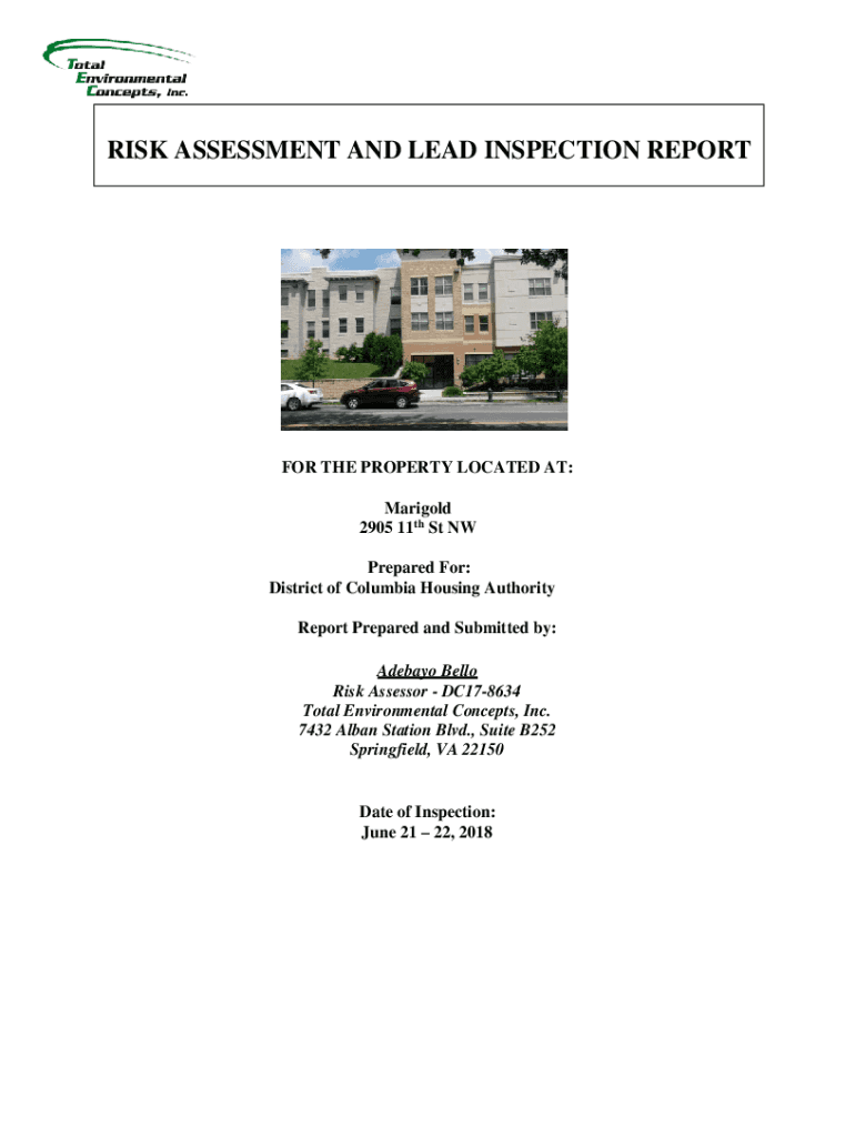 Fillable Online LEADBASED PAINT INSPECTION & RISK ASSESSMENT Fax