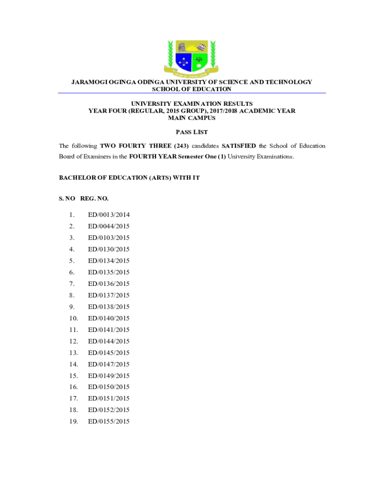 Fillable Online jaramogi oginga odinga university of science and