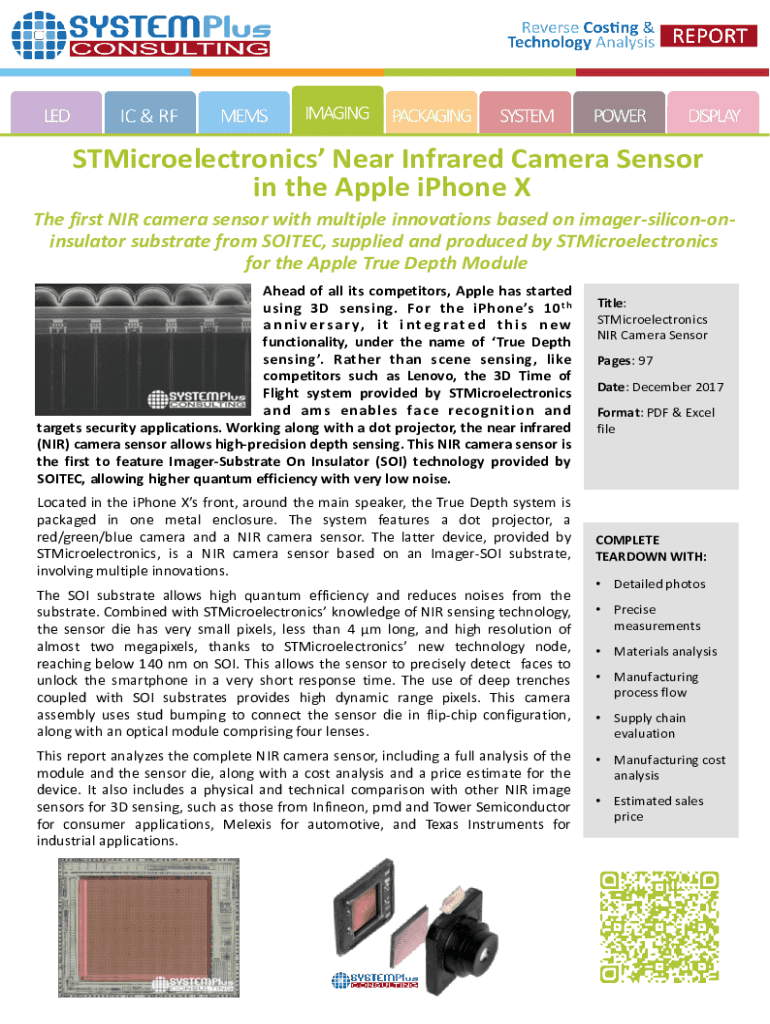 Fillable online stmicroelectronics near infrared camera sensor in the