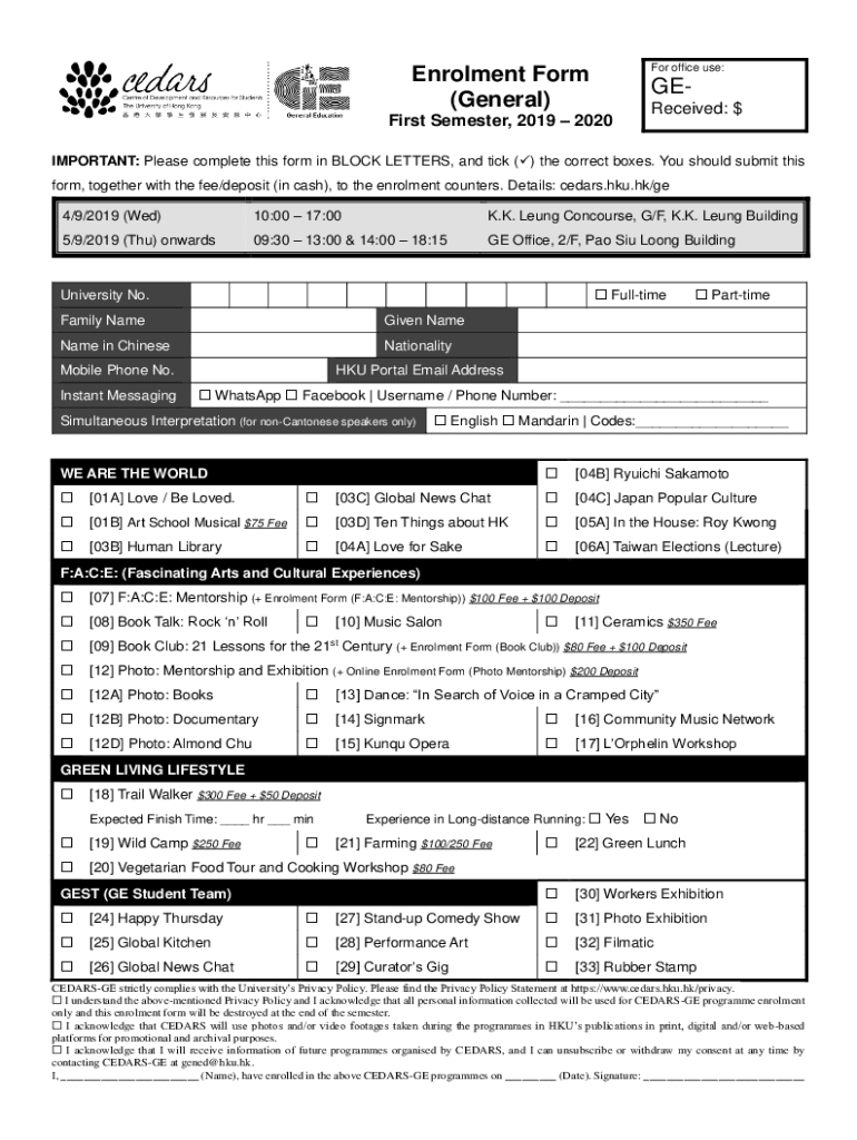 Fillable Online ENROLMENT FORM TEMPLATE Skills for All Fax Email