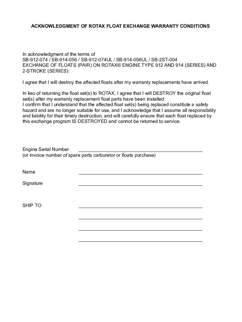 Fillable Online SERVICE BULLETIN Periodic inspection of the float ...