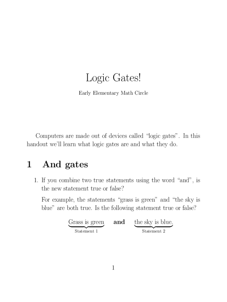 Fillable Online Logic Gates Definition, Types, Uses Fax Email Print