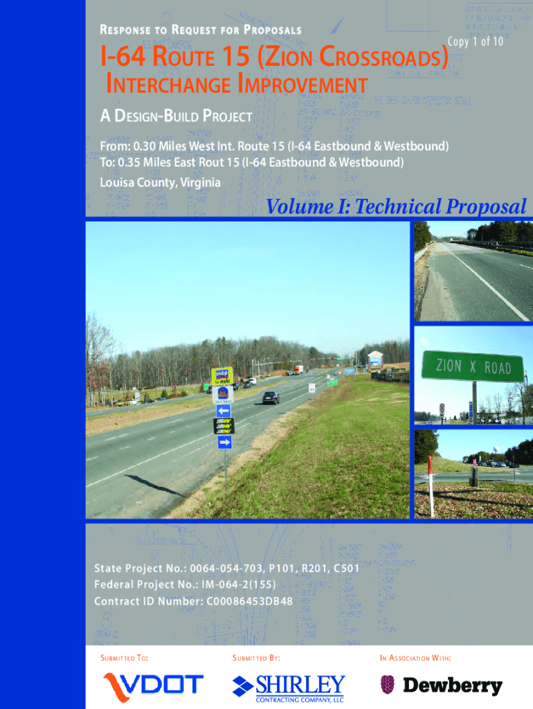 Fillable Online I64 Interchange at Route 15, Zion Crossroads
