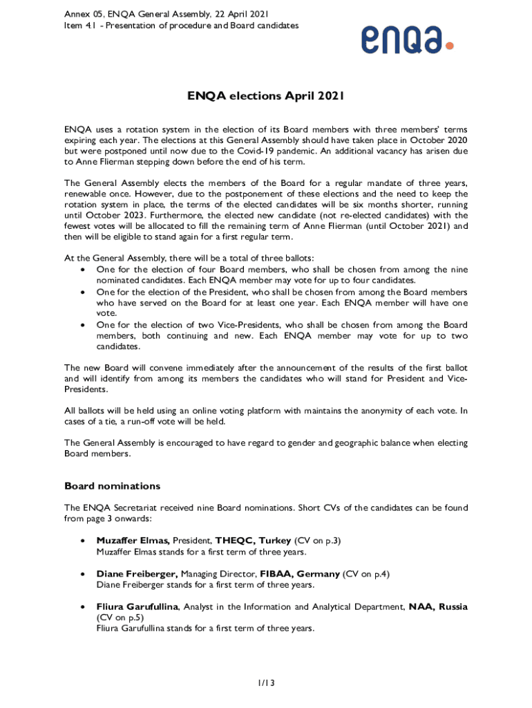 Fillable Online UN General Assembly Rules of Procedure Elections to