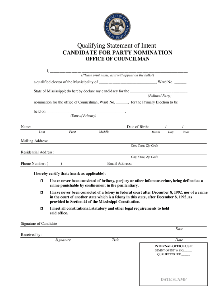 Fillable Online Candidate's Guide to the Regular ... - Iowa Secretary ...
