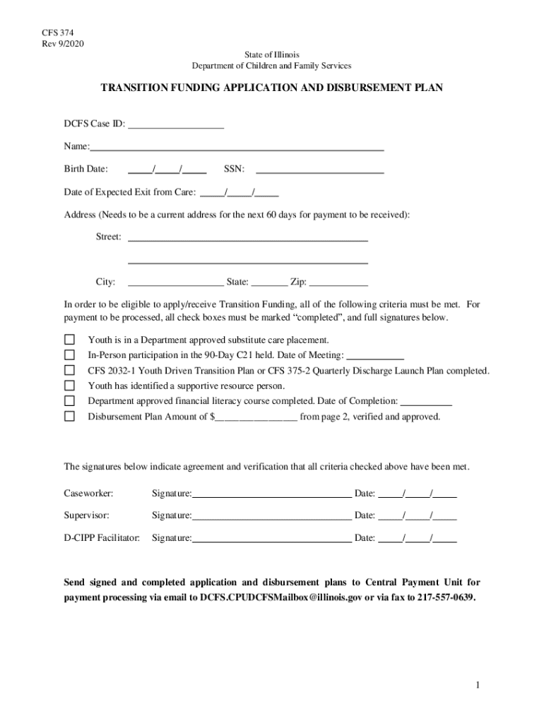 application disbursement plan form Preview on Page 1