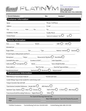 Fillable Online Vehicle Information Customer ...