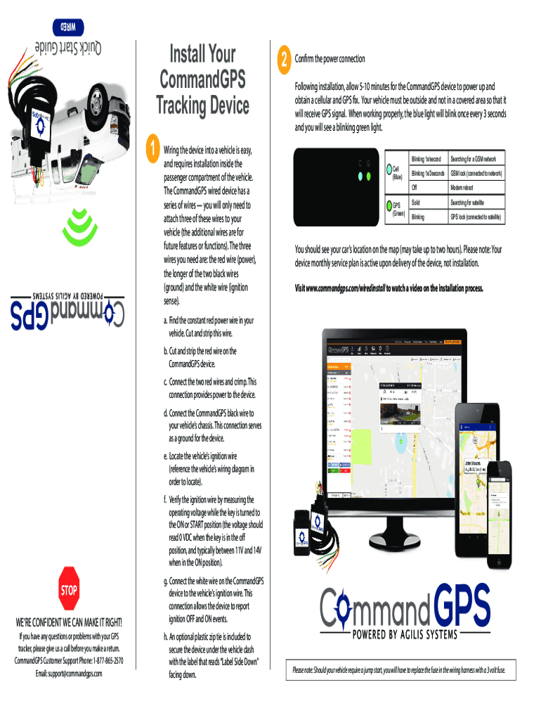 Fillable Online CommandGPS Wired Vehicle Tracker Installation YouTube