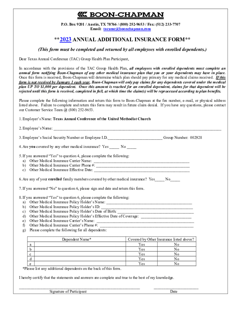 Fillable Online Boon Chapman Claims Address Fill Online, Printable