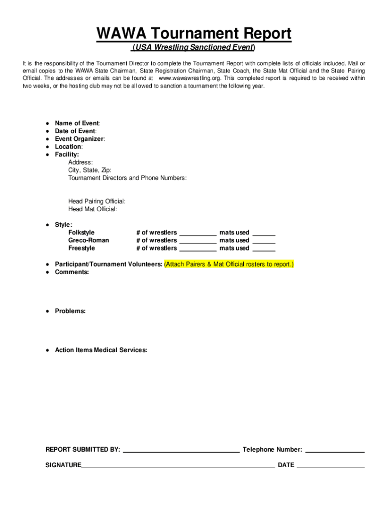 Fillable Online Bylaws of the United States of America Wrestling