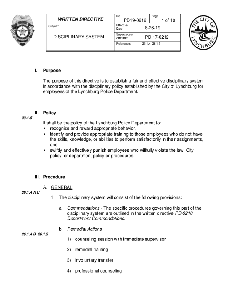 Fillable Online WRITTEN DIRECTIVE 1 of 6 8-12-14 EMPLOYEE RULES ... Fax ...