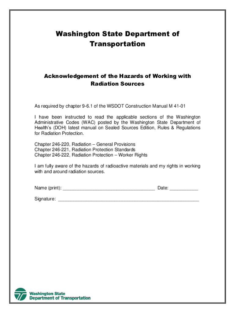 Fillable Online wsdot wa Chapter 1010 Work Zone Safety and Mobility