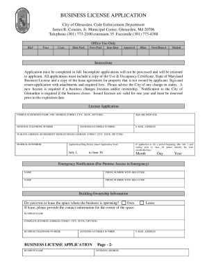 Business License Application (Online)