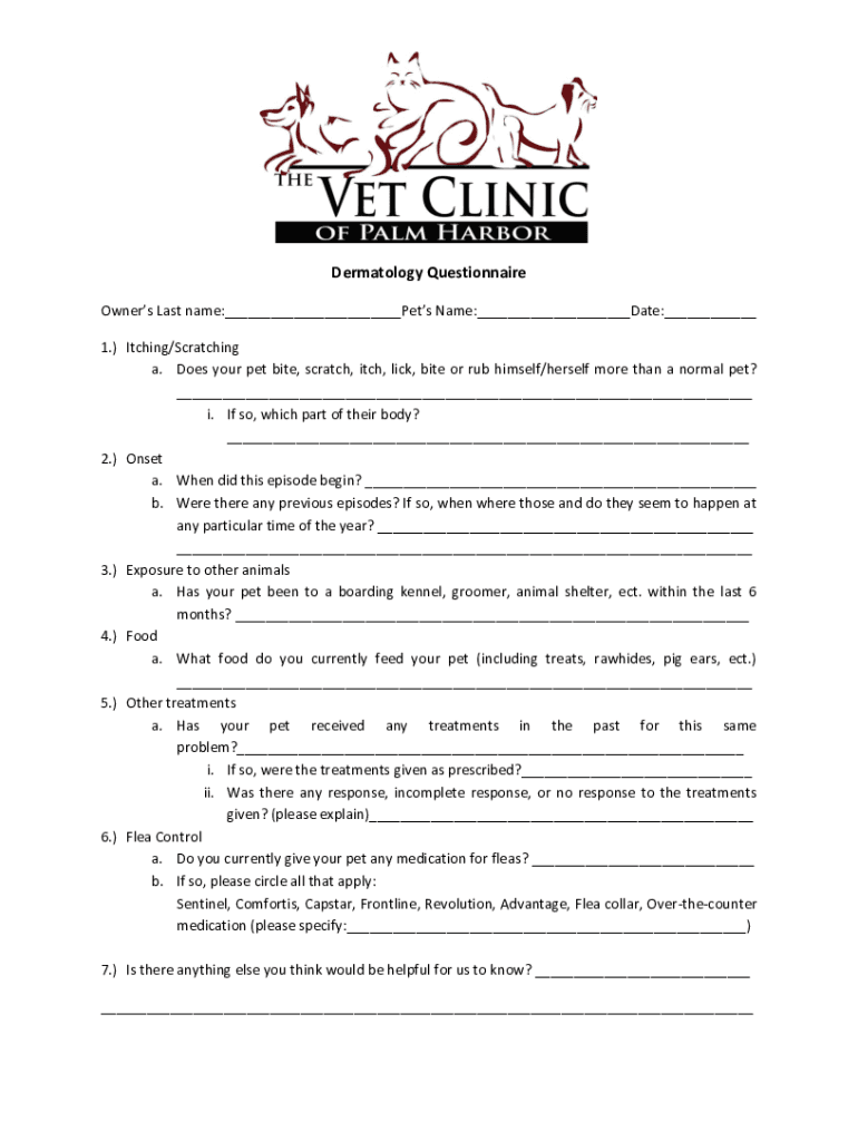 Fillable Online Why Is My Dog Constantly Biting and Scratching Himself