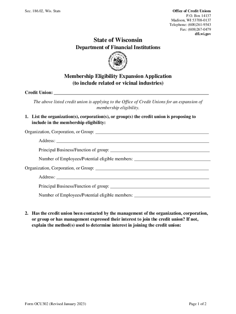 Fillable Online Membership Eligibility Expansion Application Fax Email