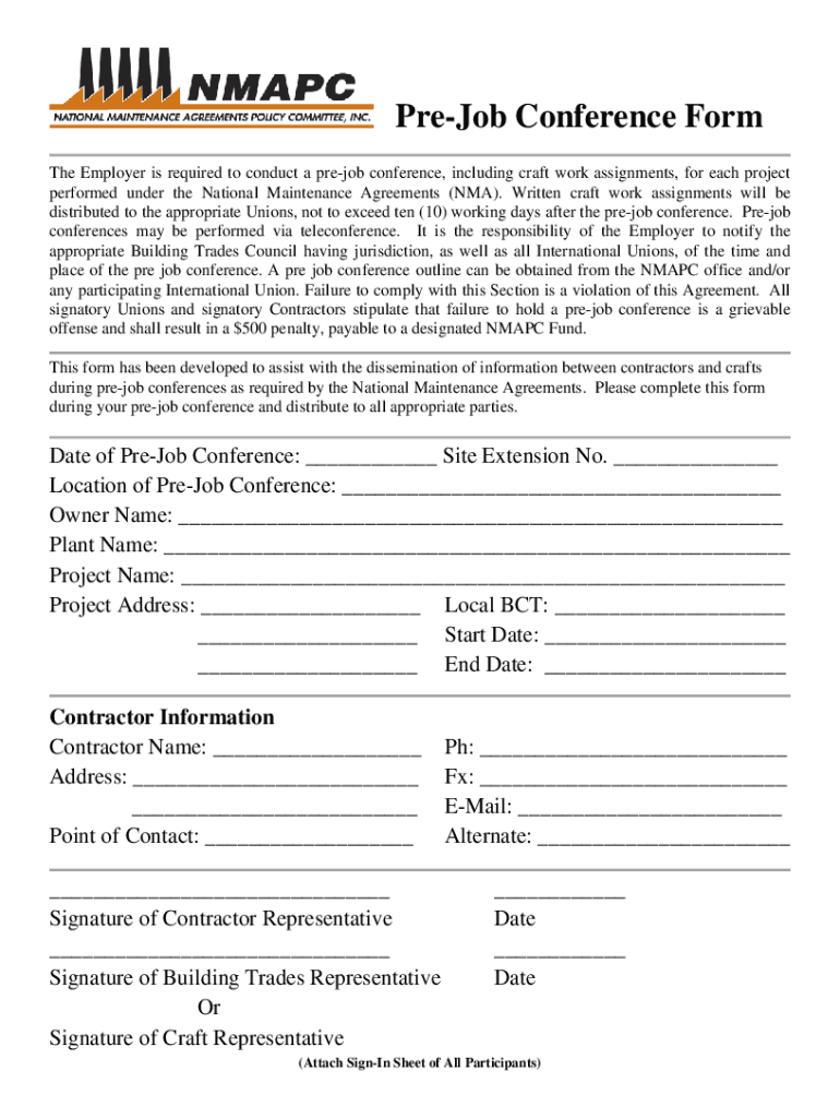 National Maintenance Agreement Preview on Page 1