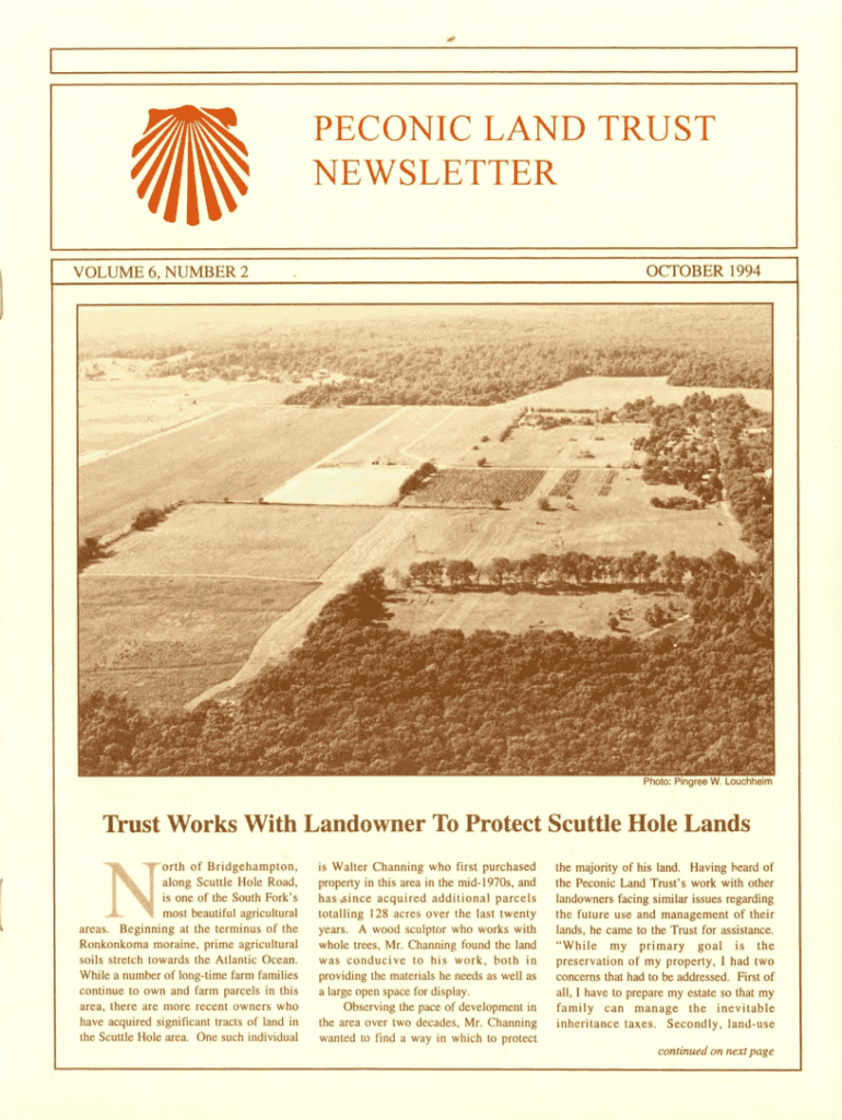 Fillable Online With '22 Successes, Peconic Land Trust Readies for 40th